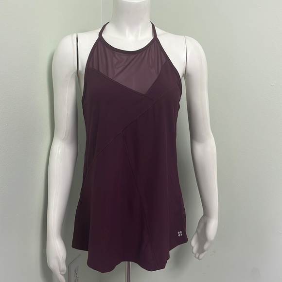 Sweaty Betty Plum Chakra Mesh Tank - Picture 1 of 8